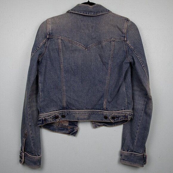 Abercrombie & Fitch distressed jean jacket-M - Picture 4 of 4